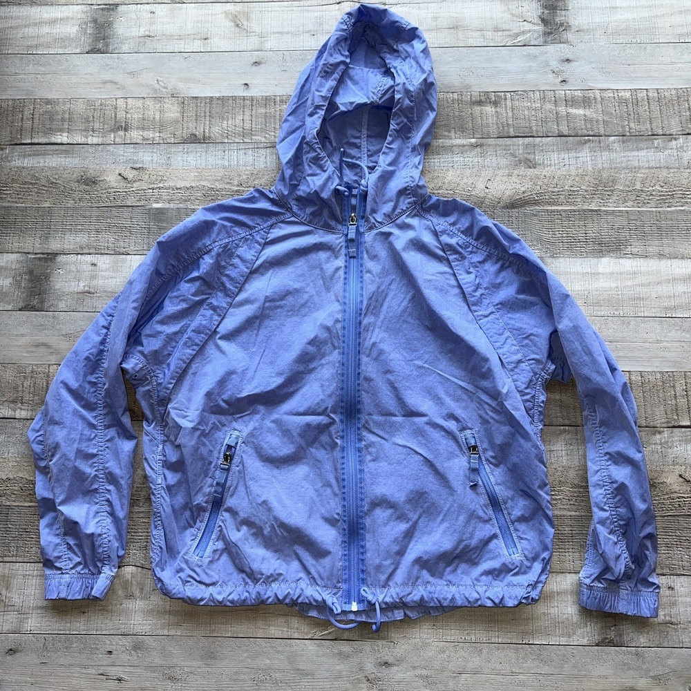 Athleta Expedition Windbreaker Jacket Womens Medium Purple Drawcord Waist